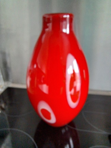 Gorgeous red vase with - red,