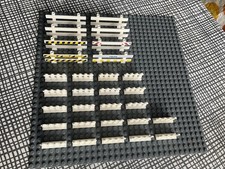 Lego lot genuine 30 White Picket Fence Panels