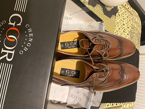 Goor brown brogue - brown, wingtip
