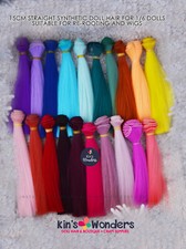 Synthetic Doll Hair Straight Weft BJD Blythe Monster High reroot custom Wig MLP