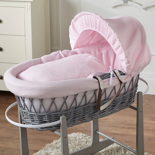 Moses basket baby grey - baby, wicker