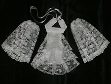 Lace Cravat + Cuffs Jabot Neck Frill - Victorian Edwardian Fancy Dress 2 Colour