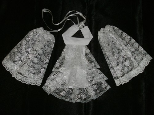 Lace cravat cuffs jabot - +,