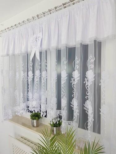Luxury white voile curtain - white,