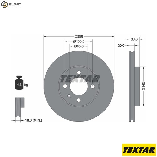 Brake disc 92036803 for - 92036803,
