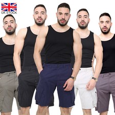 Mens Cargo Shorts Cotton Chino