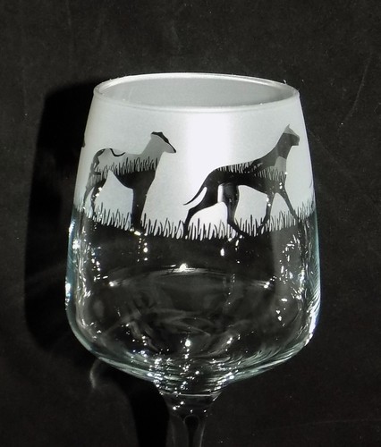 New greyhound hand etched - hand,