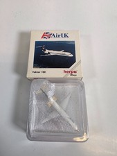 Air UK Fokker 100 Miniature Aircraft. Scale 1:500