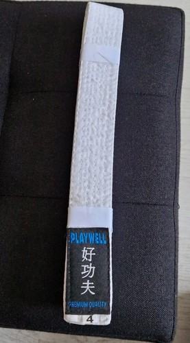 White martial arts belt sash - martial,