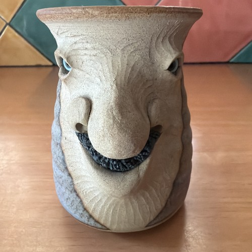 Vintage muggins blue pottery - muggins,