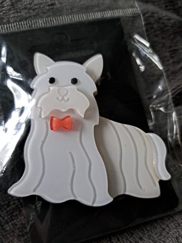 New westie dog with - with, bow