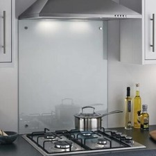 Clear Kitchen Glass Splashback Toughened Tile Cooker Panel Any Size