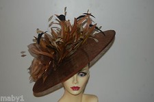 CHESTNUT BROWN FASCINATOR -