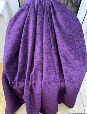 BESPOKE VERY HEAVY QUALITY PURPLE VELVET CHENILLE CURTAINS