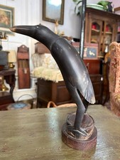 Vintage Carved Buffalo Horn
