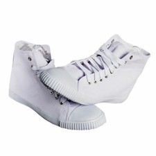 White High Top Plimsolls UK 10