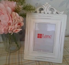 Lane Furniture Distressed White Shabby Chic Style Wood Photograph Frame 5 X 7 In