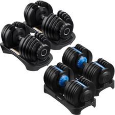 Adjustable Dumbbells Weights 24/40kg Pair Home Gym Fitness Equipment Workout Set