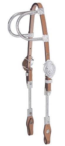 Silver tube show bridle - bridle,