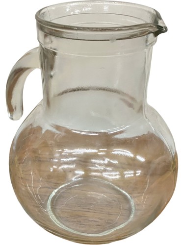 Clear glass jug with handle - with,