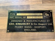 Original Vintage Ships Brass Engine Room Sign Maritime Marine Boat Nautical