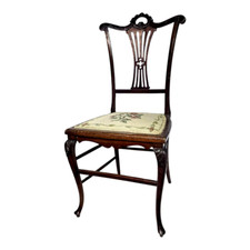 Victorian Mahogany Bedroom Chair Badged Rumney & Co Liverpool 