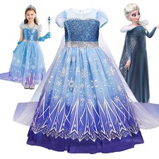 Girls Frozen Elsa Lace Sequins