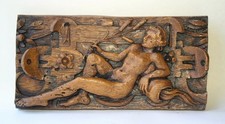 Medieval church pew carving - medieval,