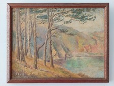 Vintage oil painting, mid