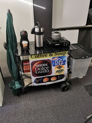 Pull along retail - hot, drinks