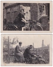 DOUGLAS MOTORCYCLE Original Photograph x 2 - MF6607 c.1924 - 69x113mm - ref.254
