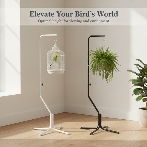 Metal birdcage stand - birdcage,