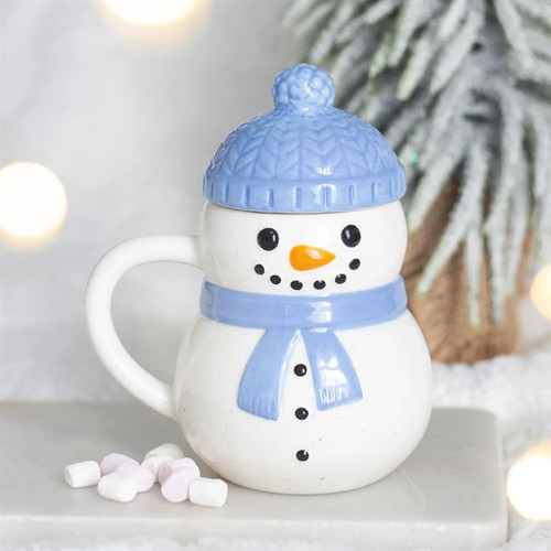 Winter snowman lidded - winter,
