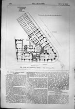 Old Principal Floor Plan Duke Cornwall Hotel Architecture 1863 Builde Victorian