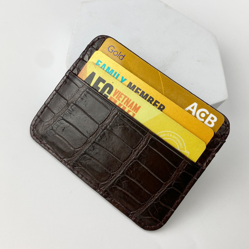 Real crocodile brown leather - crocodile,