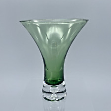 Green Mini Martini Glass/Vase Stemless Controlled Bubble Artland Elegance ~ One