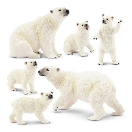 Toymany 6pcs polar bear family - toymany,