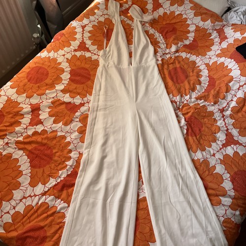 Halston halter neck jumpsuit - neck,