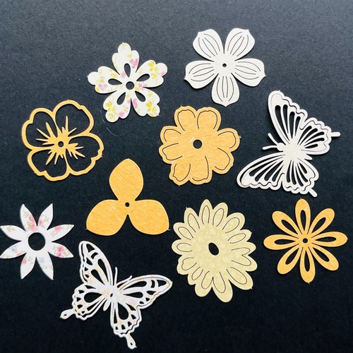 Die cut flowers butterflies - flowers,