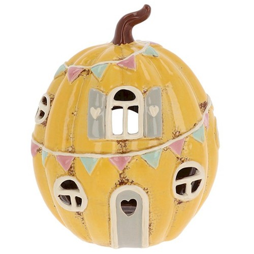 Village pottery yellow pumpkin - yellow,