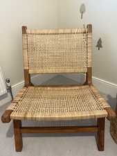 Nkuku Madrisana Acacia & Rattan Woven Chair