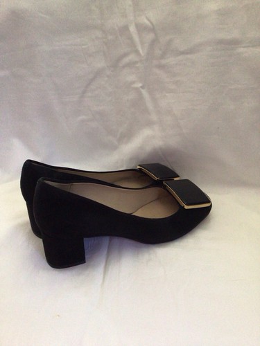 Clarks black suede square - suede, toe