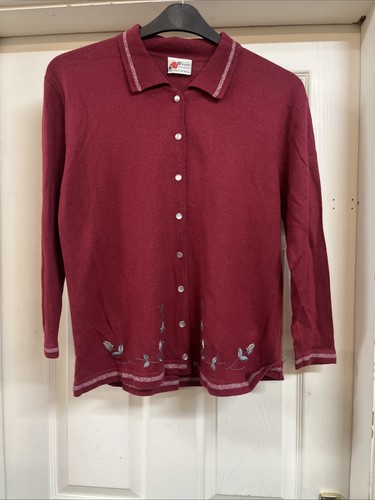 Poppy burgundy cardigan - ,