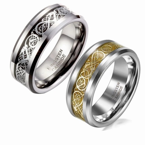 Men 8mm biker celtic dragon - 8mm,