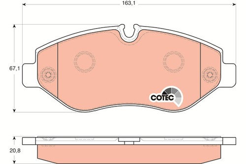 New brake pad - new,