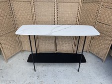 Gallery Direct Console Table Ludworth Faux Marble Black & White RRP275