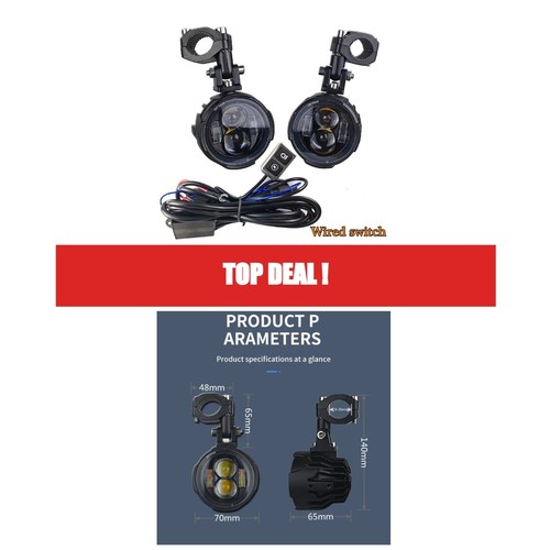 Otbs motorcycle led fog lights - fog,