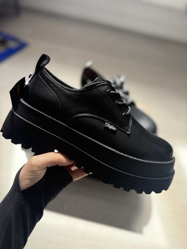Buffalo black low top platform - buffalo,