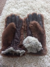 Dents Vintage Leather Bear Fur