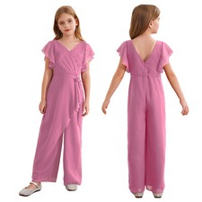 Kids Girls Rompers Reception Overalls Maxi Bodysuit Party Jumpsuit Princess